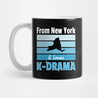 From New York and loves K-Drama outline of state Mug